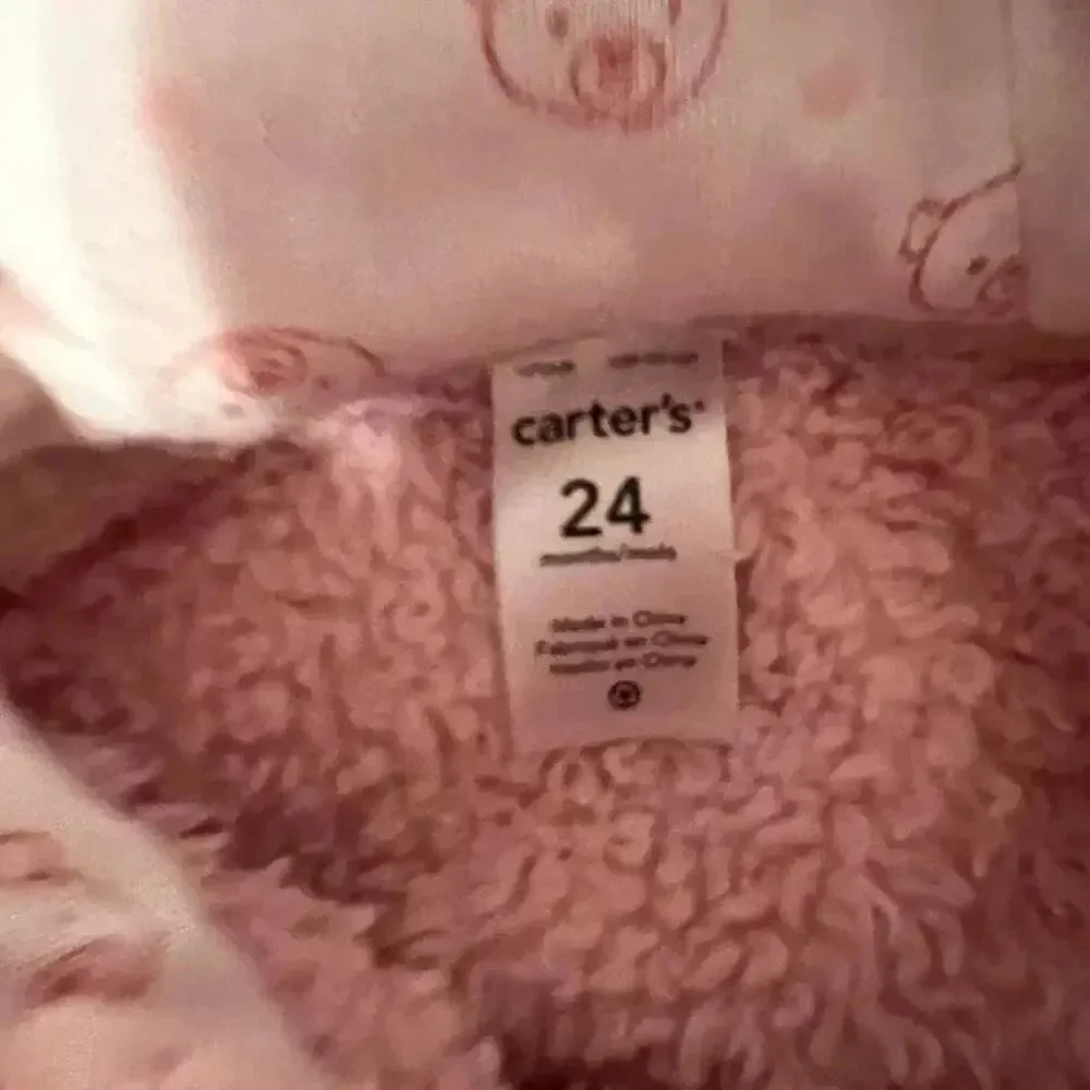 Carter’s  pink sherpa fleece jacket toddler girl’s Size 24 months